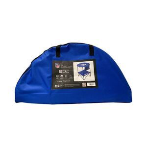 Logo Brands NFL XL Foldable & Portable Round Table with Bottom Shelf - NY Giants